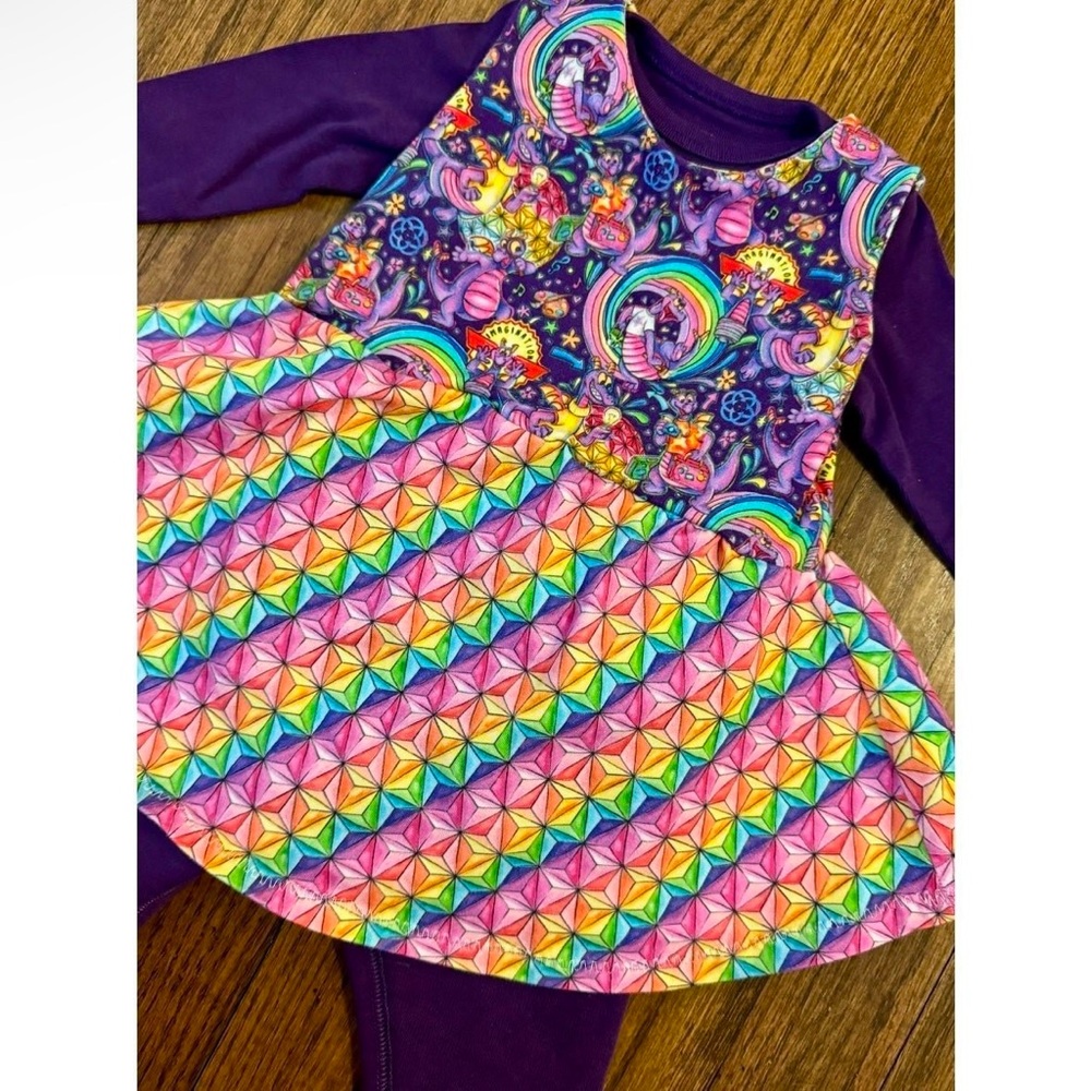 Handmade Disney Figment Dress Purple Bundle Size 3 Months